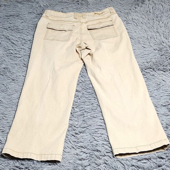 Jag Jeans Mid Rise Straight Womens 14 Button Zip Stretch Tan Palomino 28" Inseam - Picture 2 of 14
